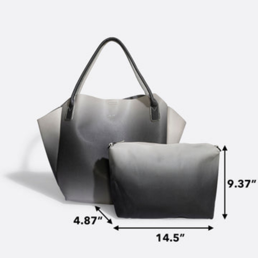 Pixie Mood Grey Ombre Rachel tote and satchel set